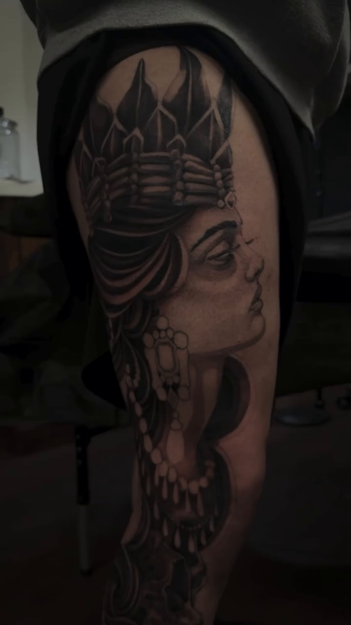 Tattoo by @tattoosbygina — black_and_grey, realism