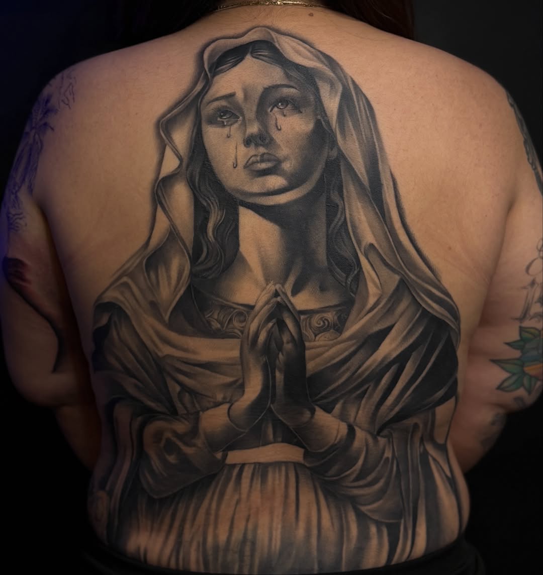 Tattoo by @dropletz619 — realism, black_and_grey