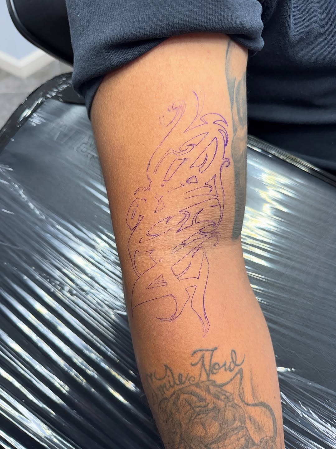 Tattoo by @jcgm_ink — lettering_script