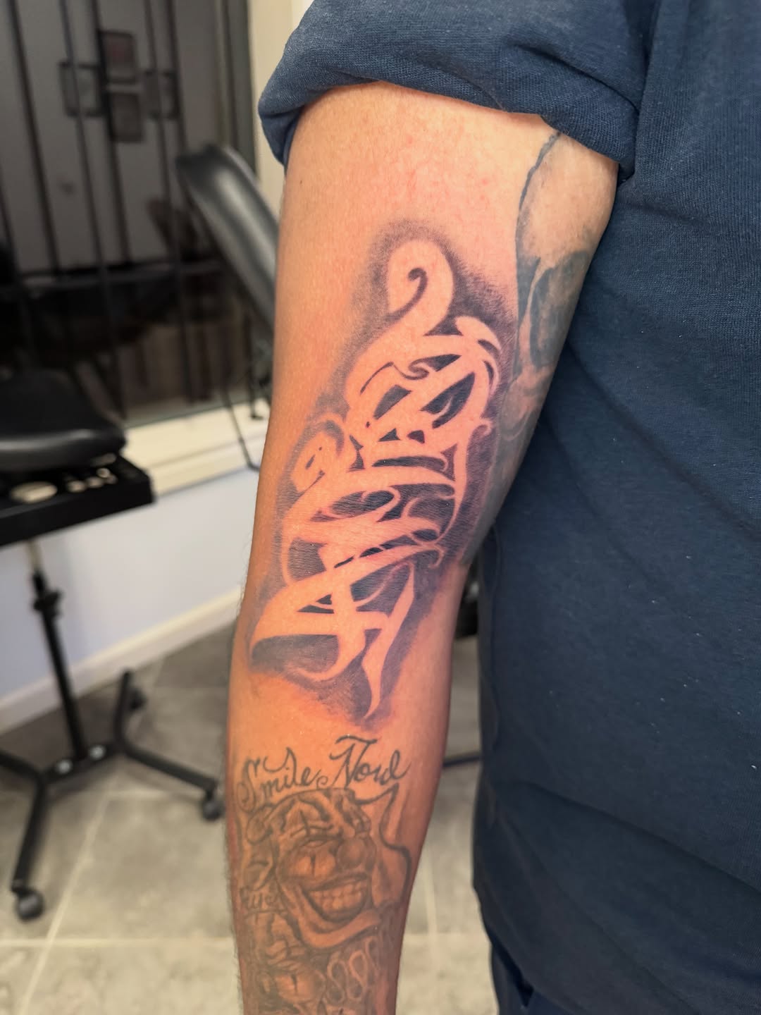 Tattoo by @jcgm_ink — lettering_script, black_and_grey