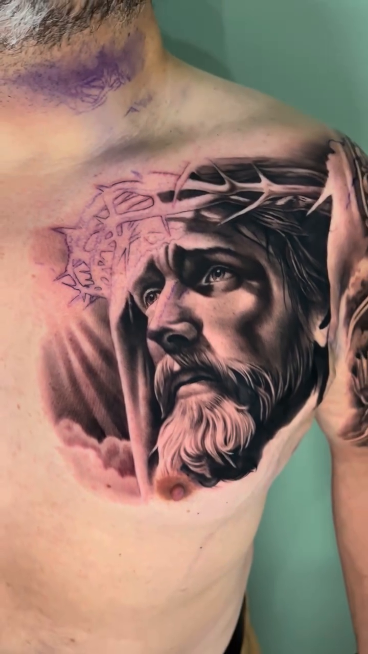Tattoo by @art_by_quindeelmitchell — black_and_grey, realism