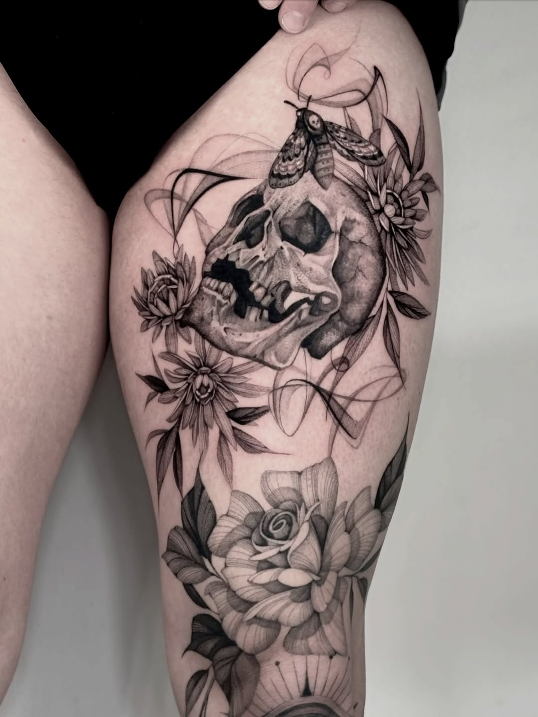 Tattoo by @brittnaami β black_and_grey, illustrative