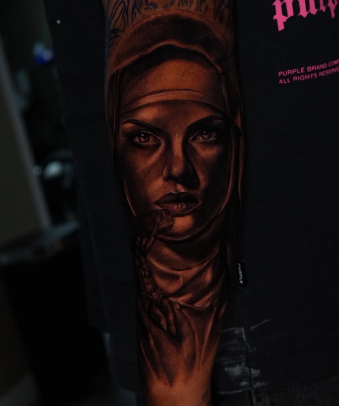 Tattoo by @lalyinkz — realism, black_and_grey