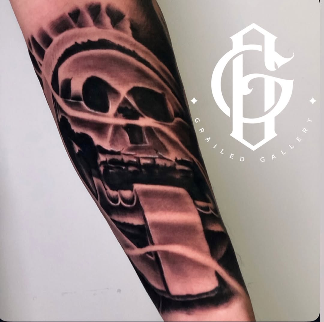 Tattoo by @bigrichtattoos — realism, black_and_grey