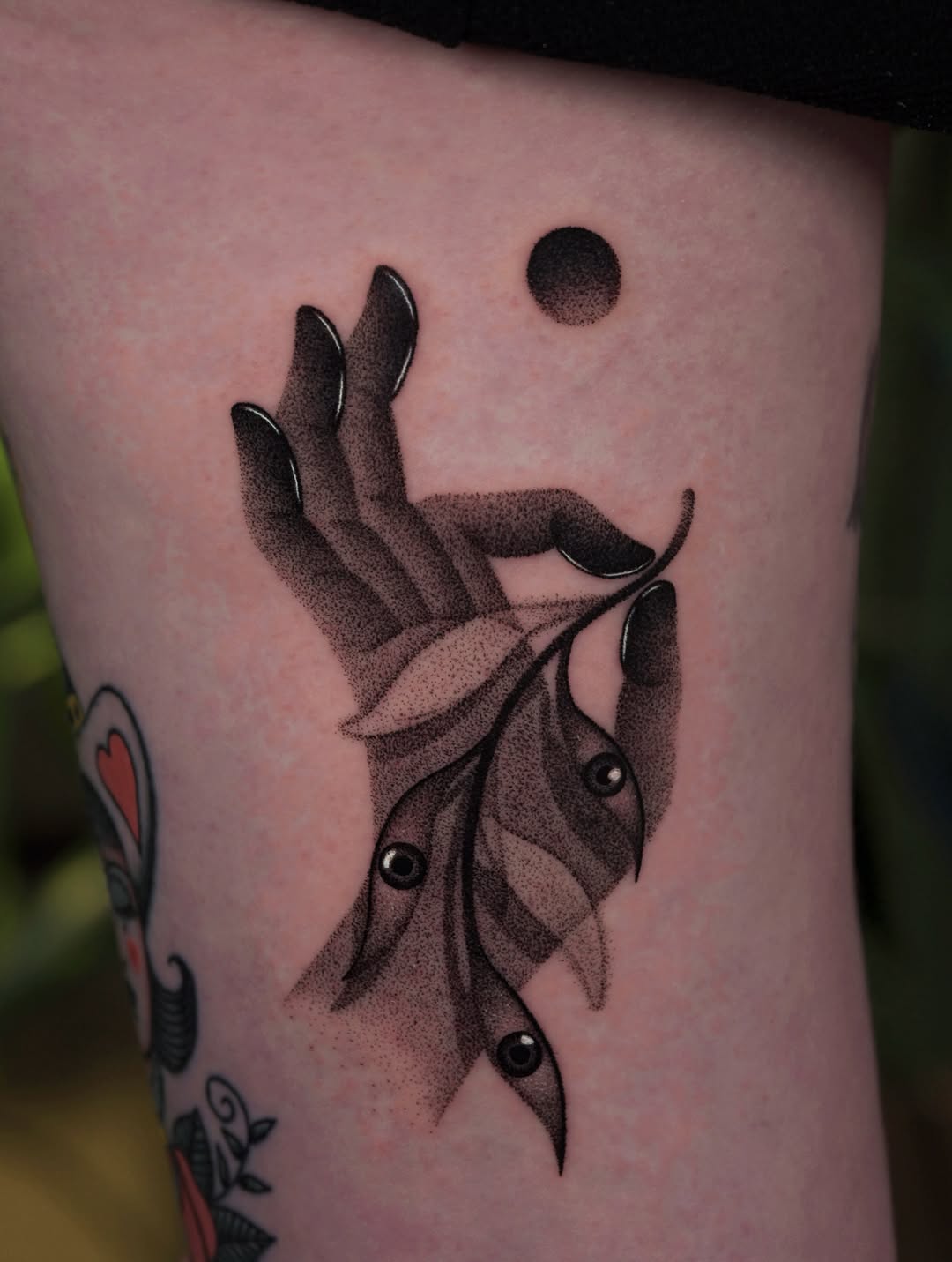 Tattoo by @koda.mode โ dotwork, illustrative