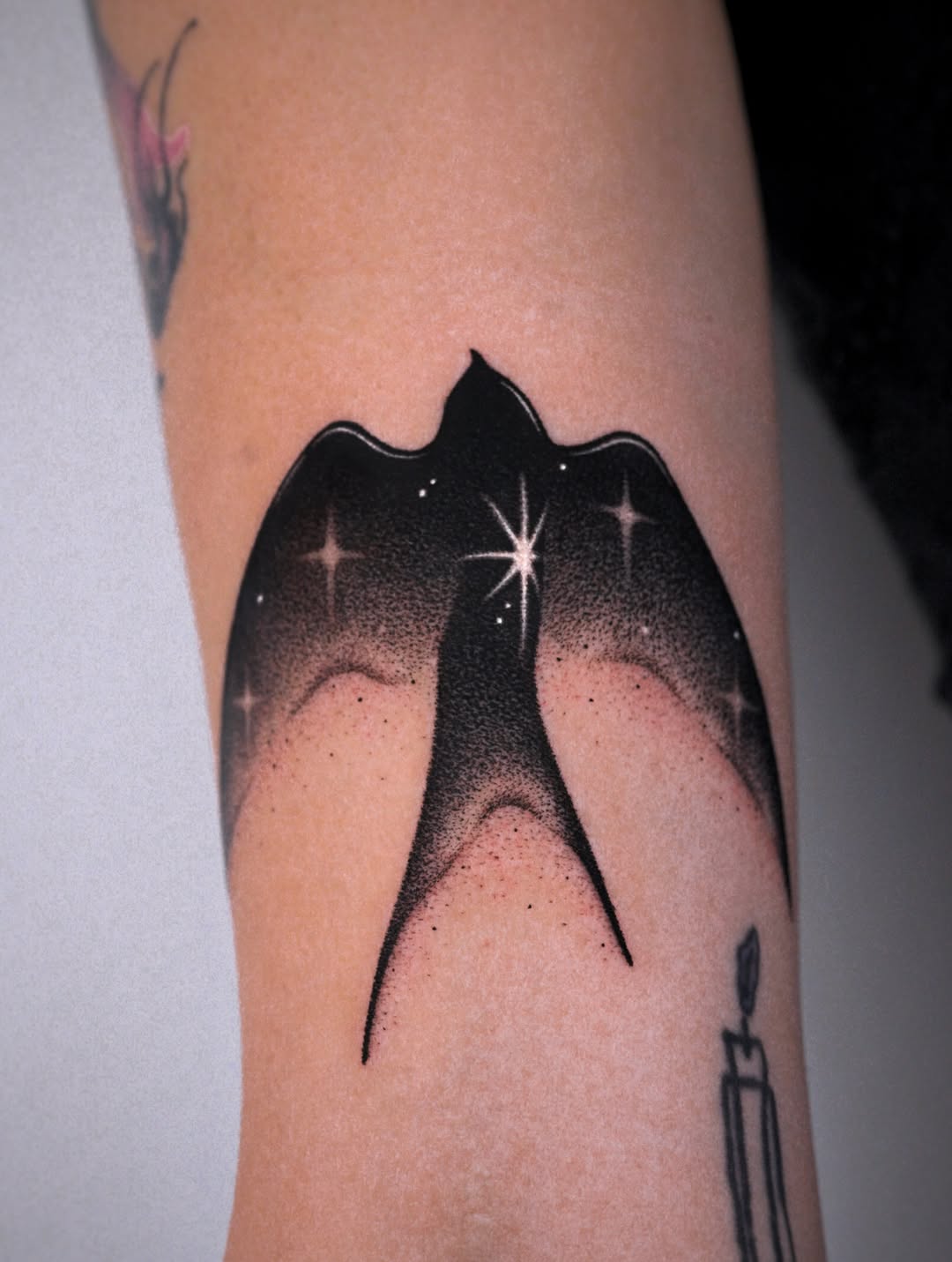 Tattoo by @koda.mode โ blackwork, dotwork