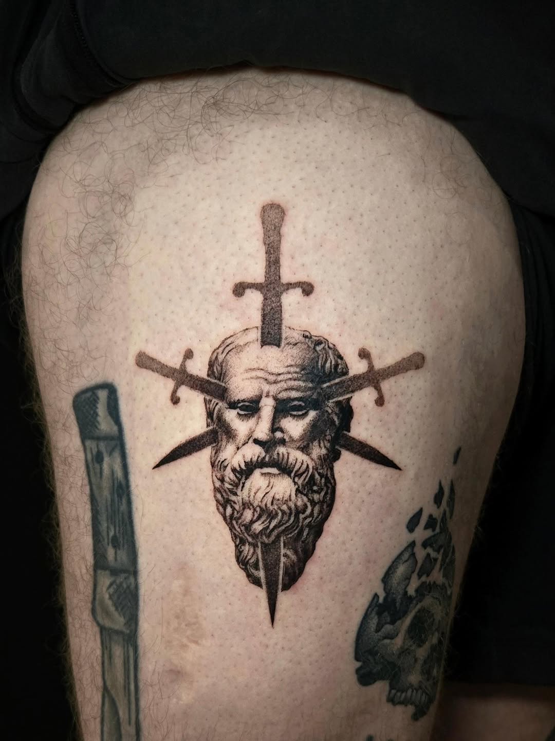 Tattoo by @pearthebeartattoo — realism, black_and_grey