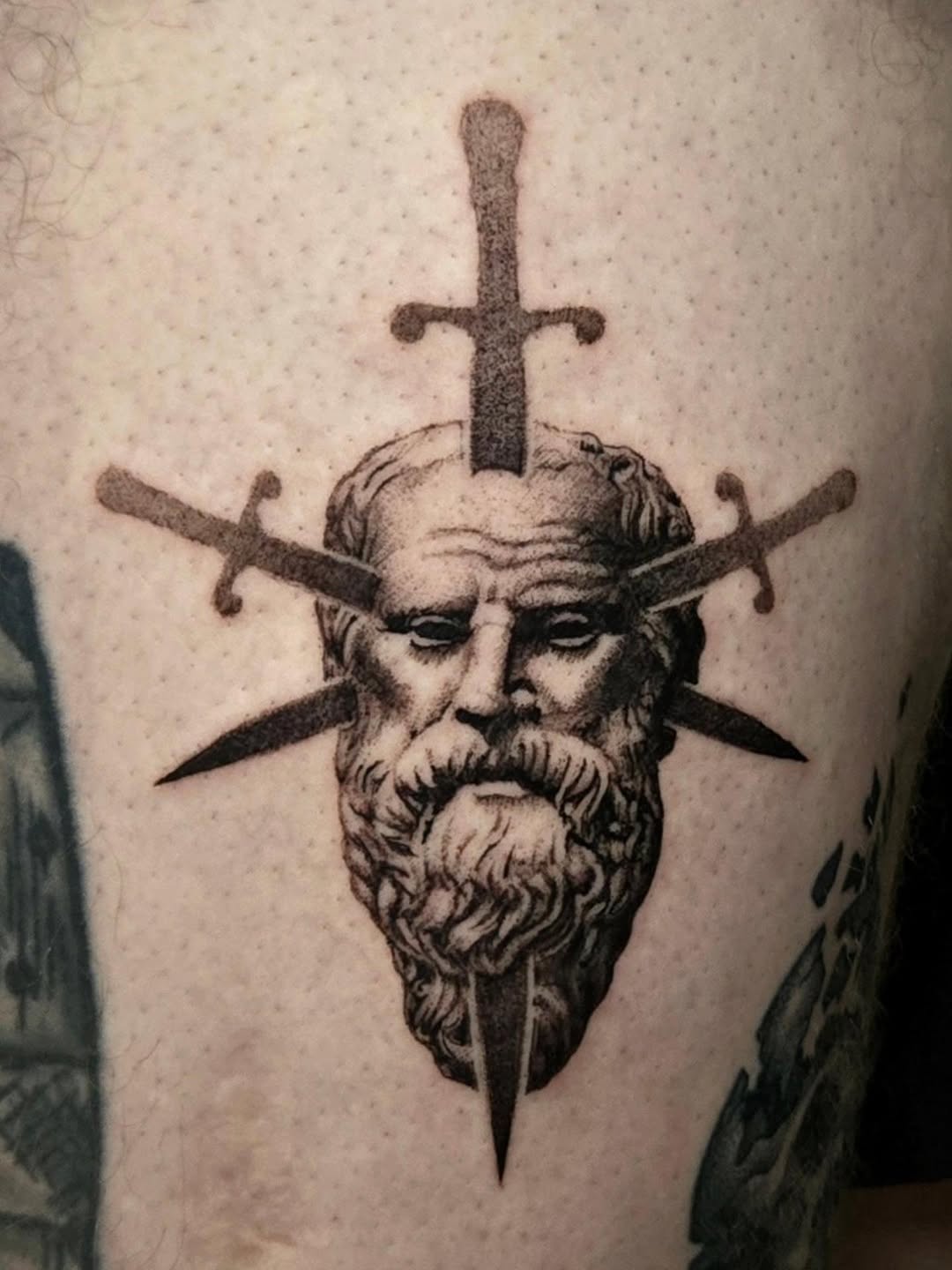Tattoo by @pearthebeartattoo — realism, black_and_grey