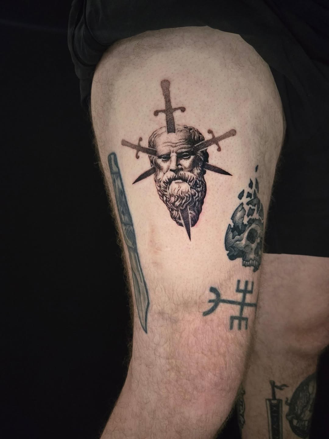 Tattoo by @pearthebeartattoo — black_and_grey, realism