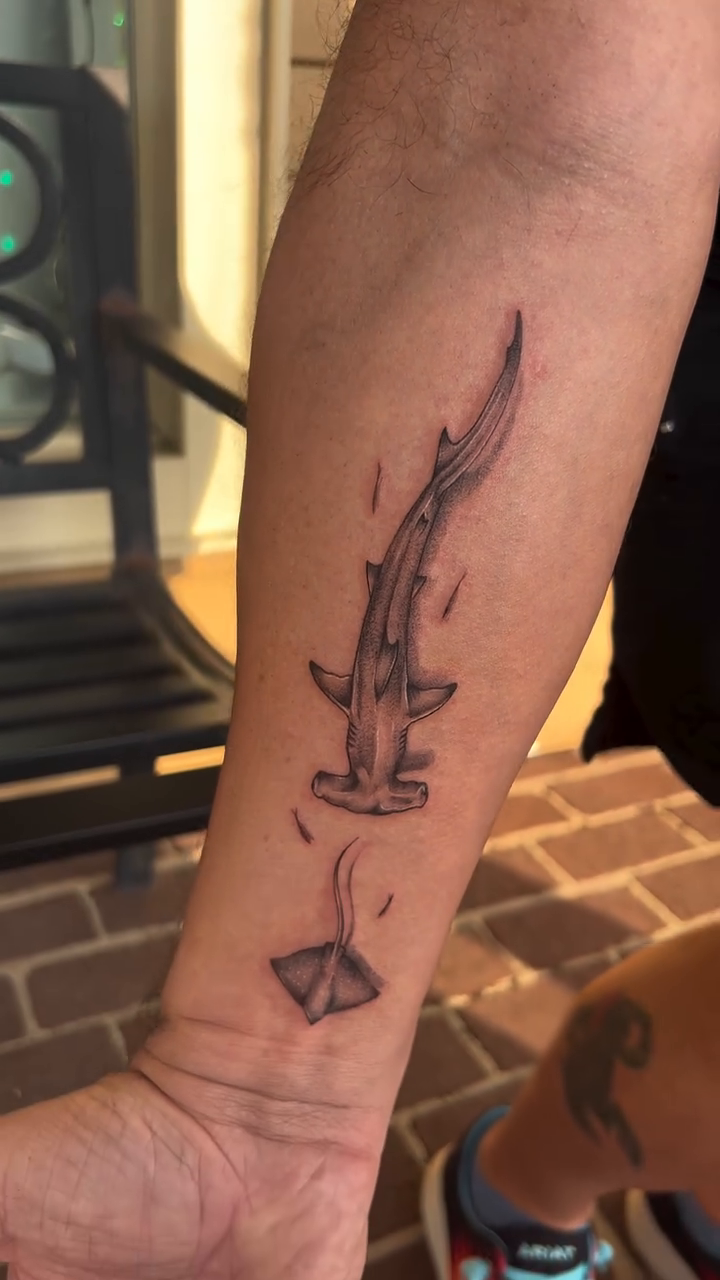 Tattoo by @jaiwoods_tattoo — black_and_grey