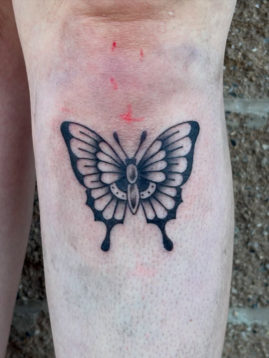 Tattoo by @cult.bunni โ american_traditional, black_and_grey