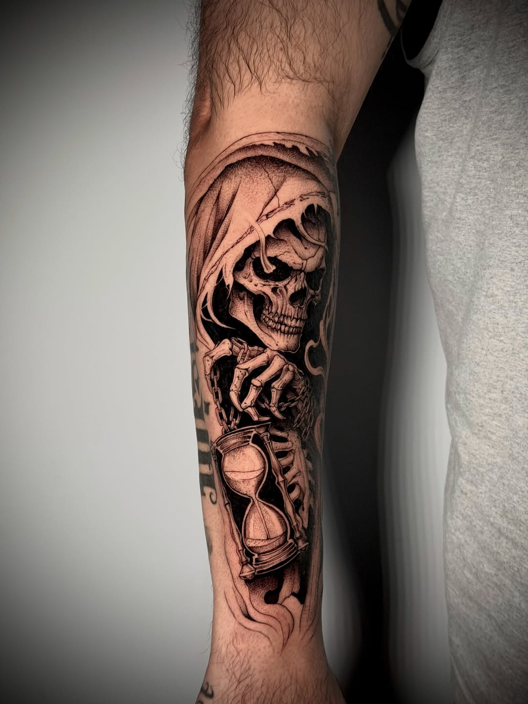 Tattoo by @kbtattz — black_and_grey, realism