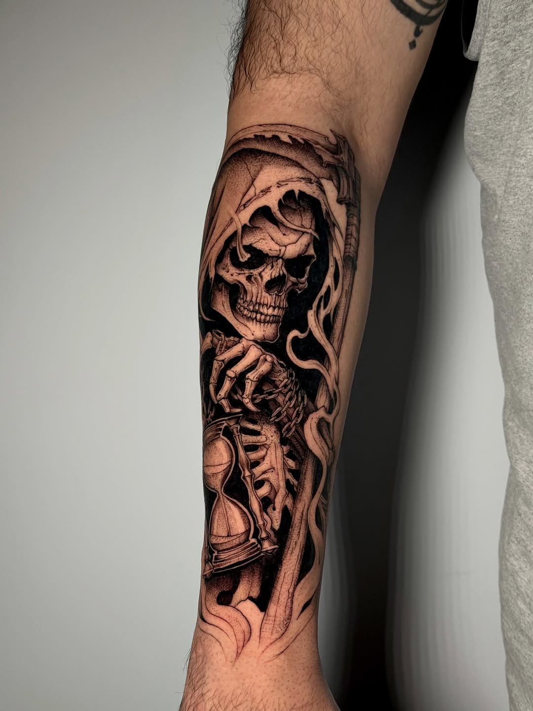 Tattoo by @kbtattz — black_and_grey, realism