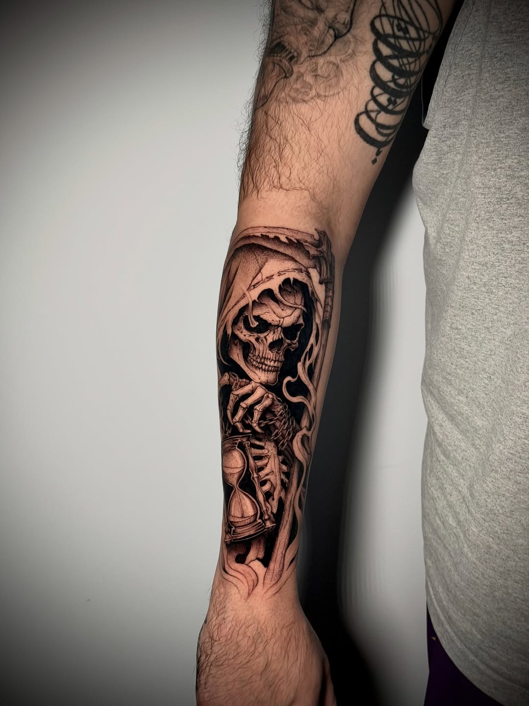 Tattoo by @kbtattz — black_and_grey, realism