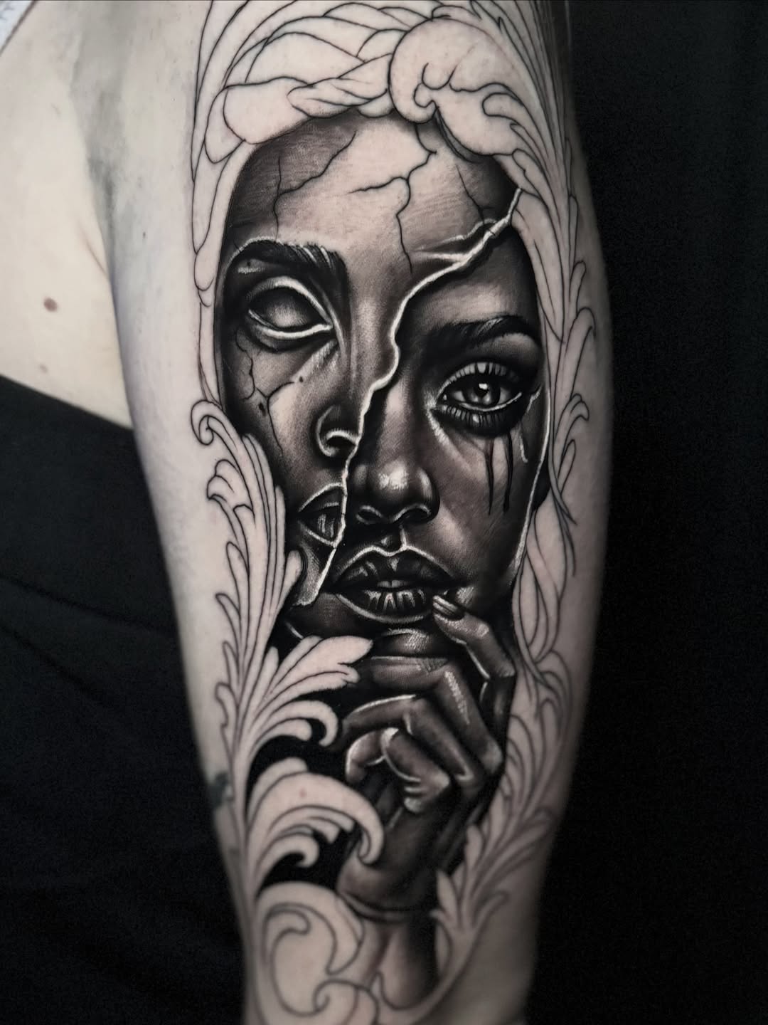 Tattoo by @kat_tattooer โ black_and_grey, realism