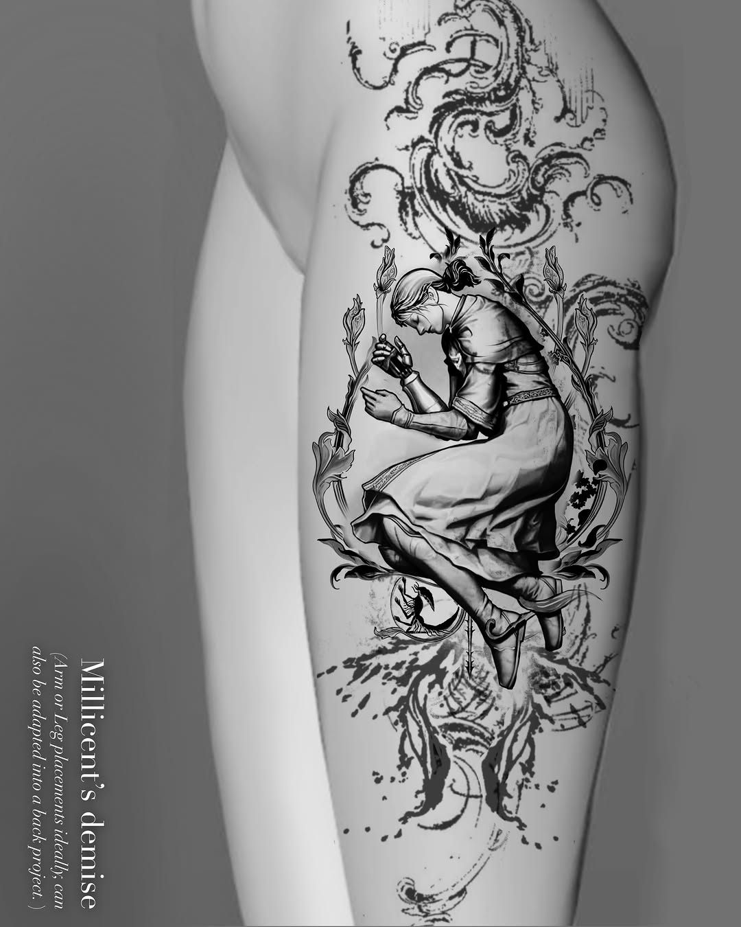 Tattoo by @la13va_tear โ black_and_grey, illustrative