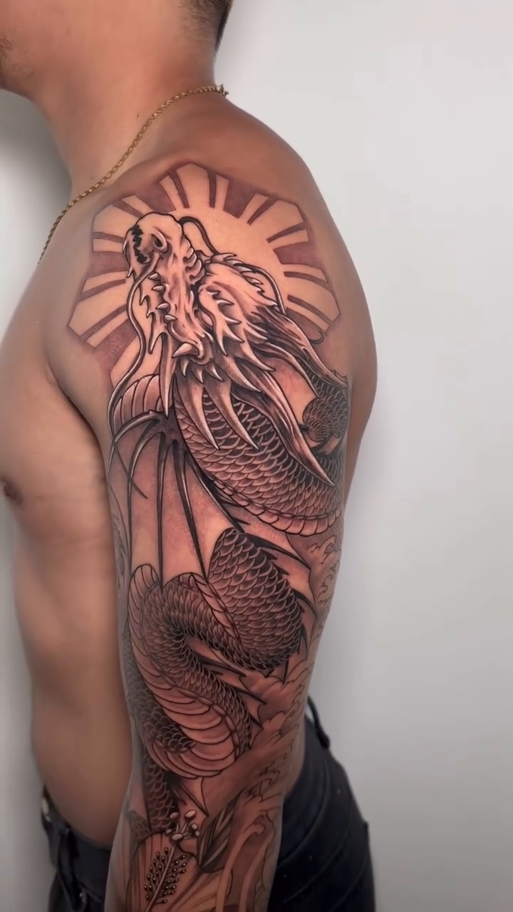 Tattoo by @jluongart — japanese_irezumi, black_and_grey