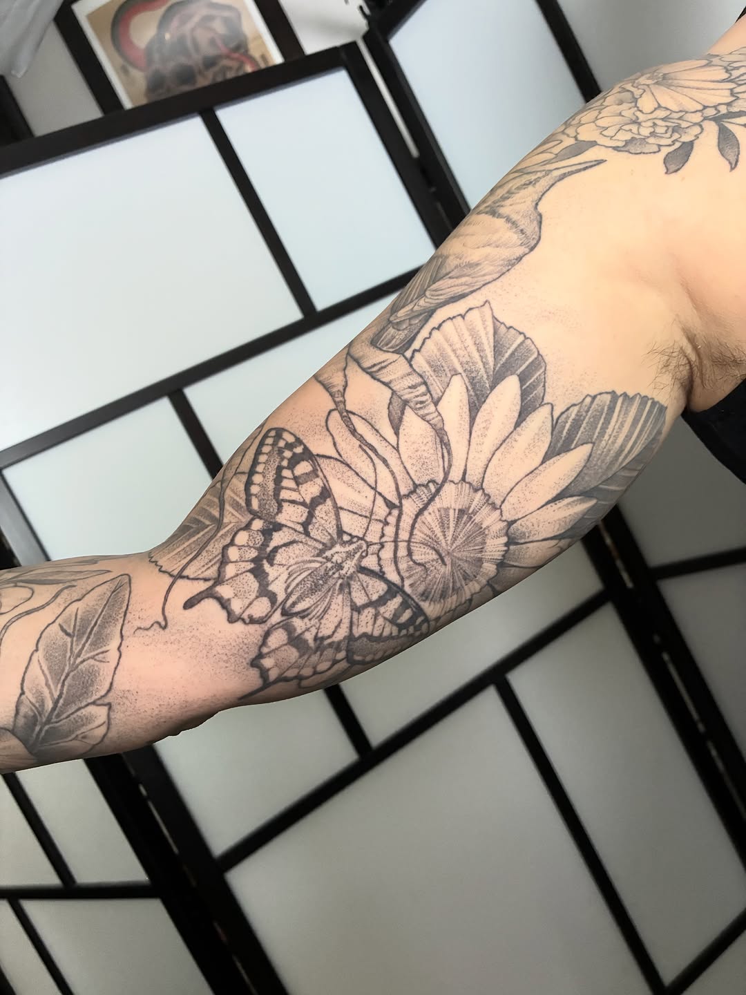 Tattoo by @cameron.morris.tattoo — black_and_grey, dotwork