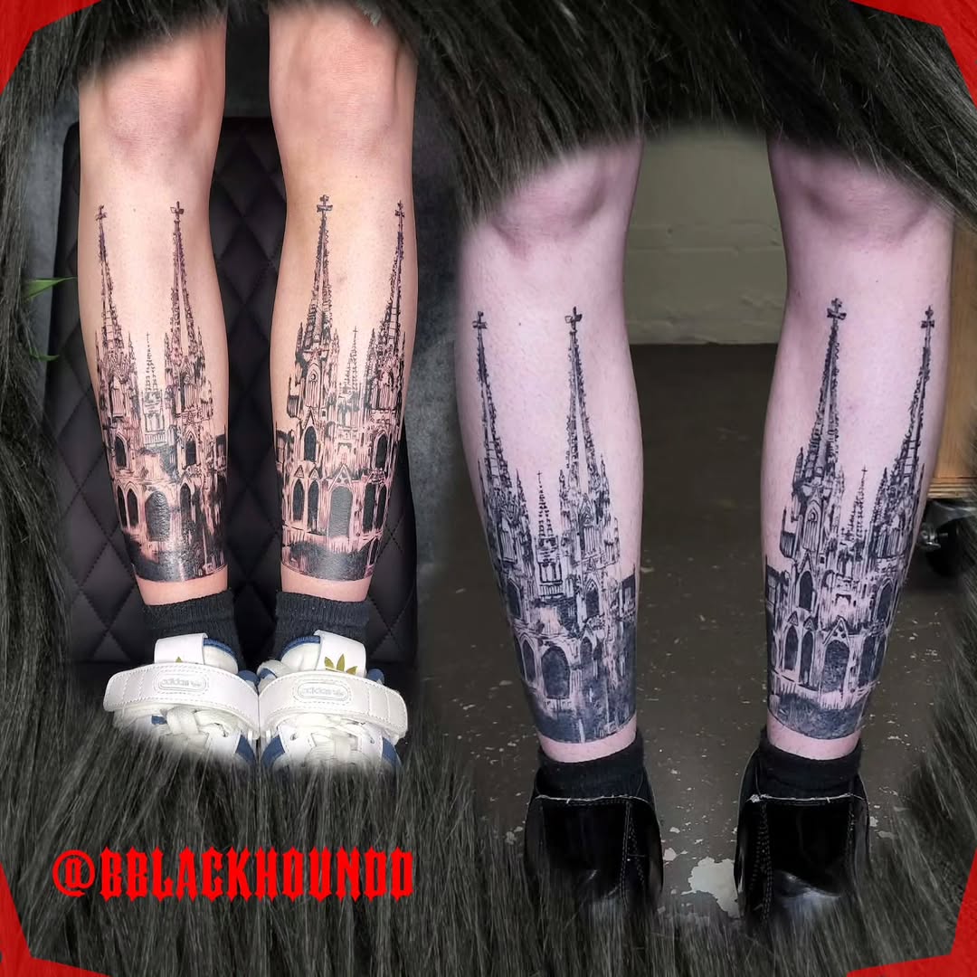 Tattoo by @bblackhoundd โ blackwork, realism
