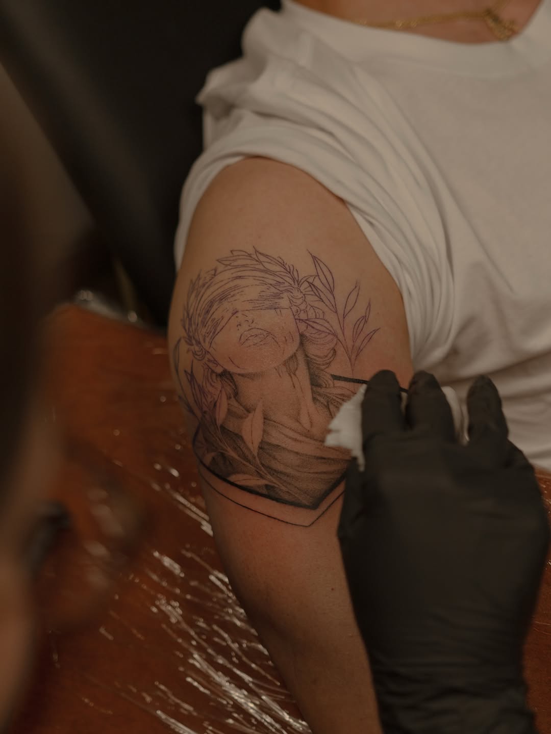 Tattoo by @wispytats — illustrative, black_and_grey