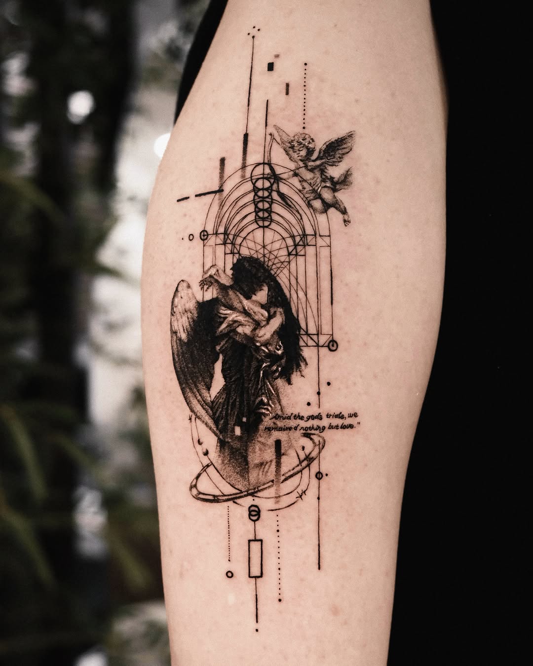 Tattoo by @seraph_gmt — illustrative, geometric