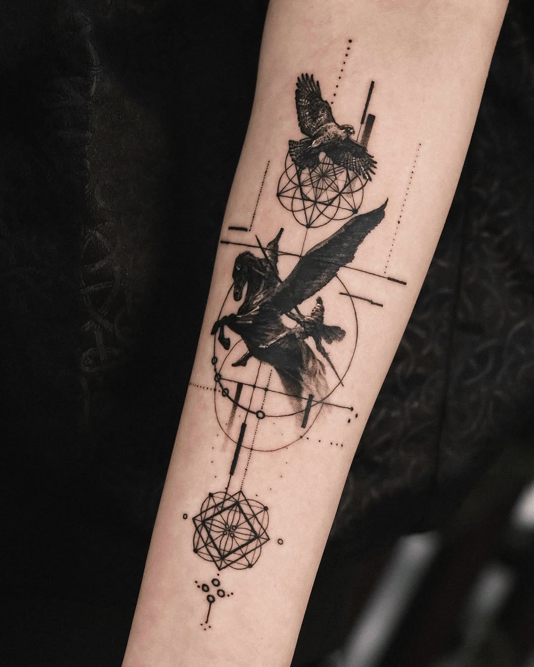 Tattoo by @seraph_gmt — blackwork
