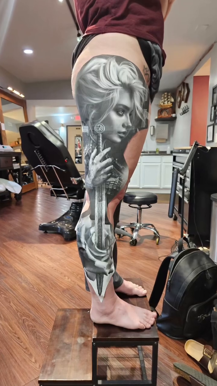 Tattoo by @ladyb.inknart — realism, black_and_grey