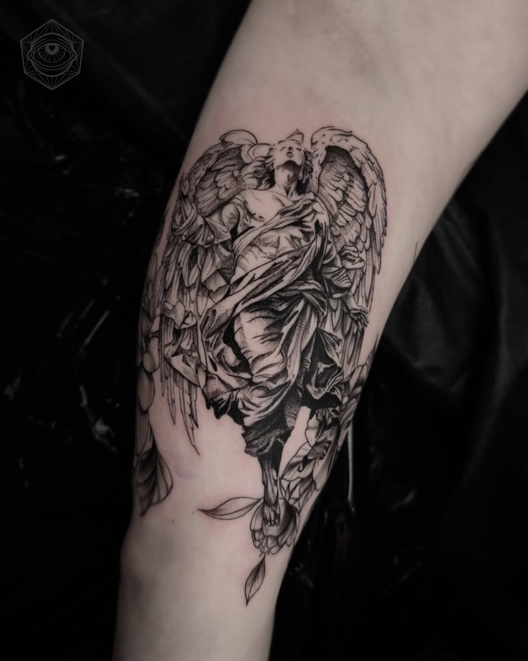 Tattoo by @taylor_._moon — realism, black_and_grey