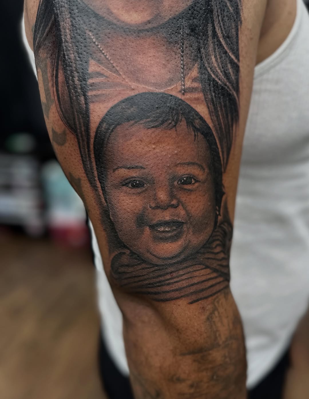 Tattoo by @rubenruiz_tattoos — realism, black_and_grey