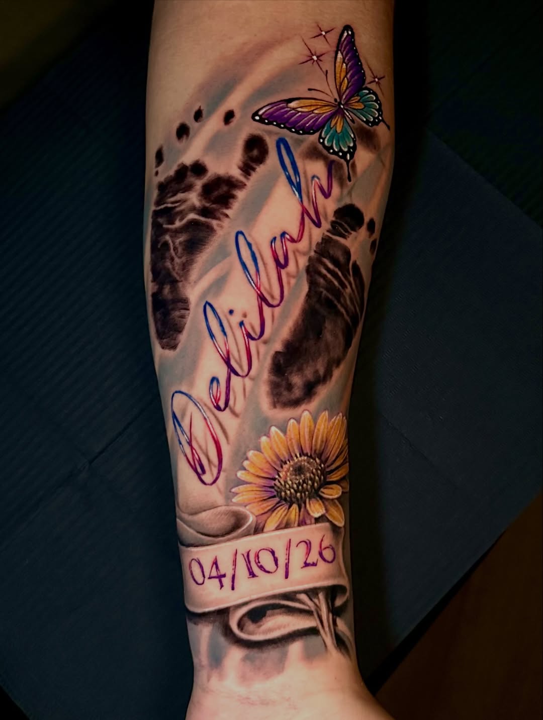Tattoo by @sherifftattoos — illustrative, lettering_script