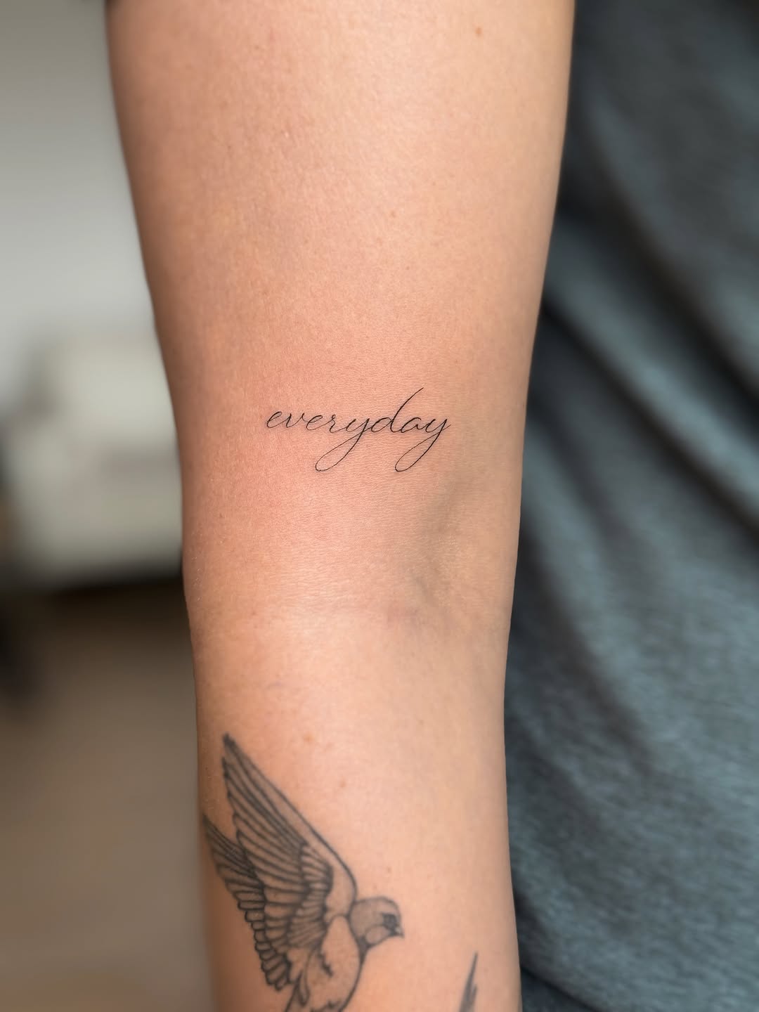 Tattoo by @auras.tattoos — lettering_script, fine_line