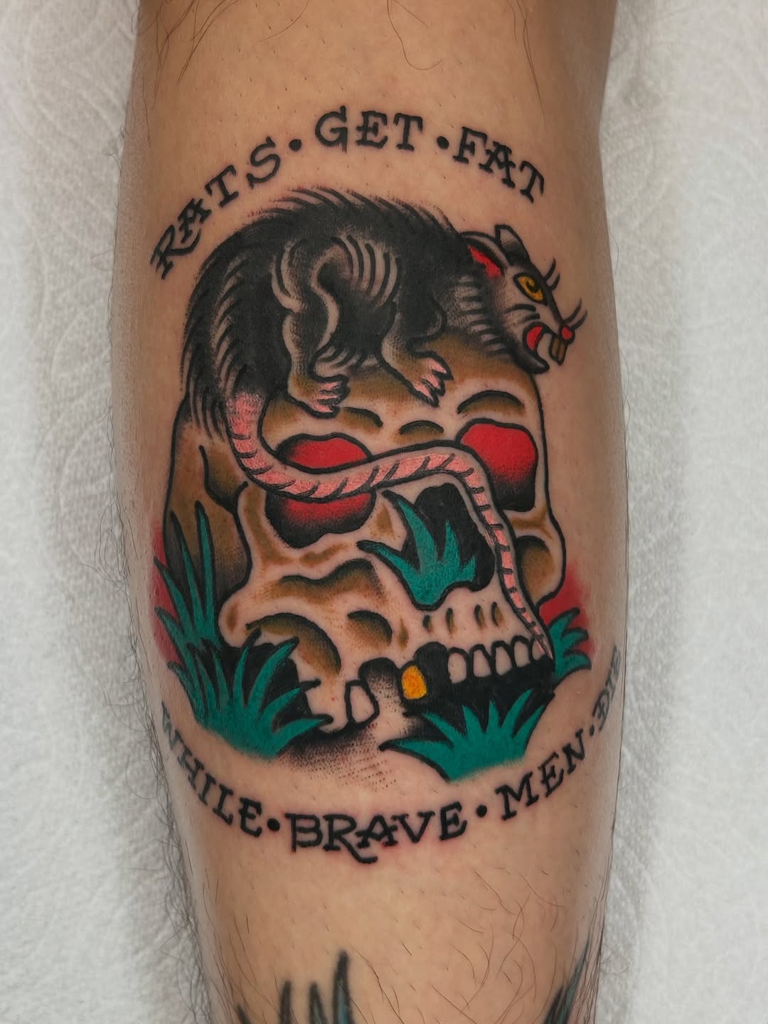 Tattoo by @gnarbunkle โ american_traditional, lettering_script