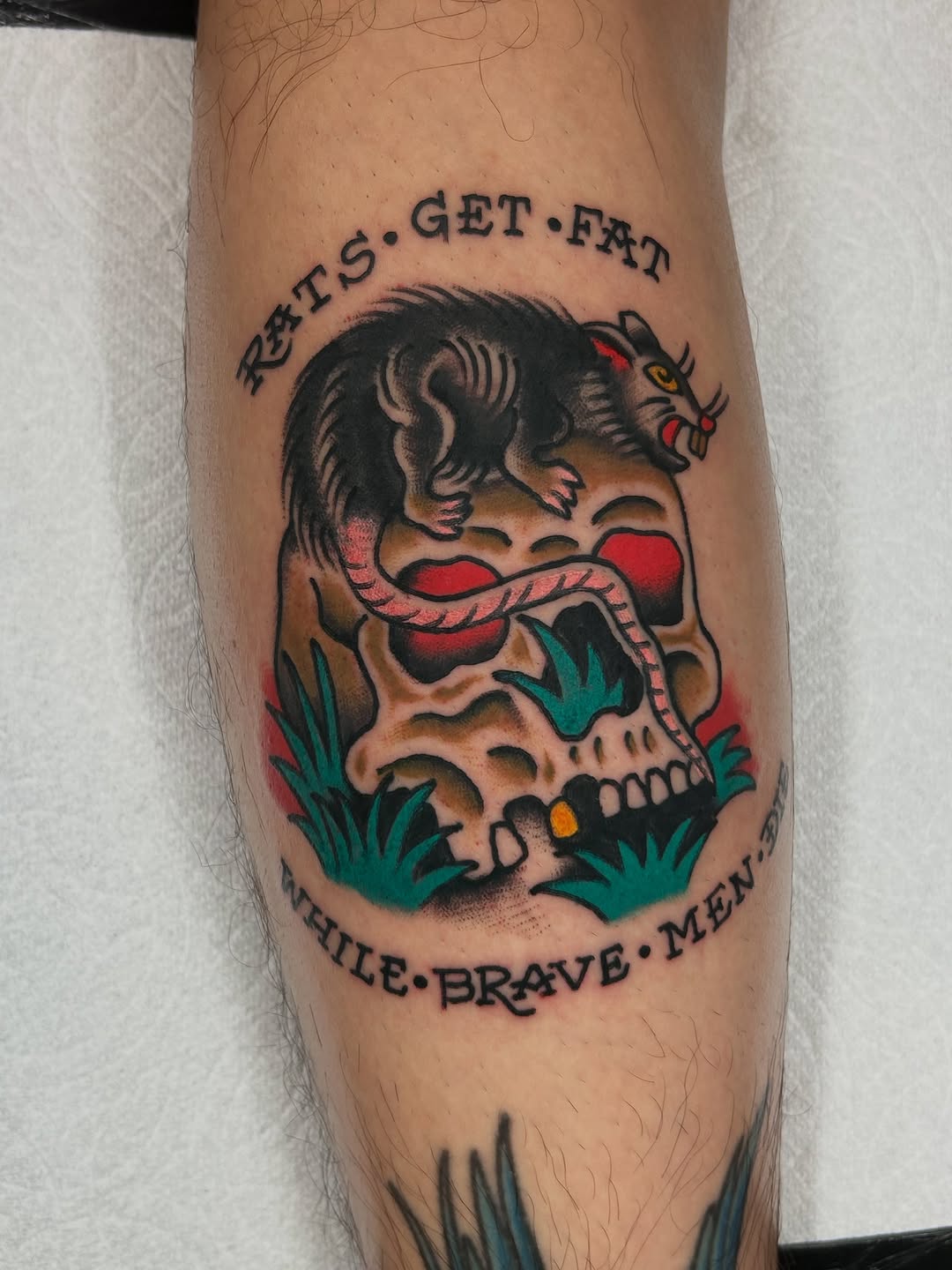 Tattoo by @gnarbunkle โ american_traditional, lettering_script