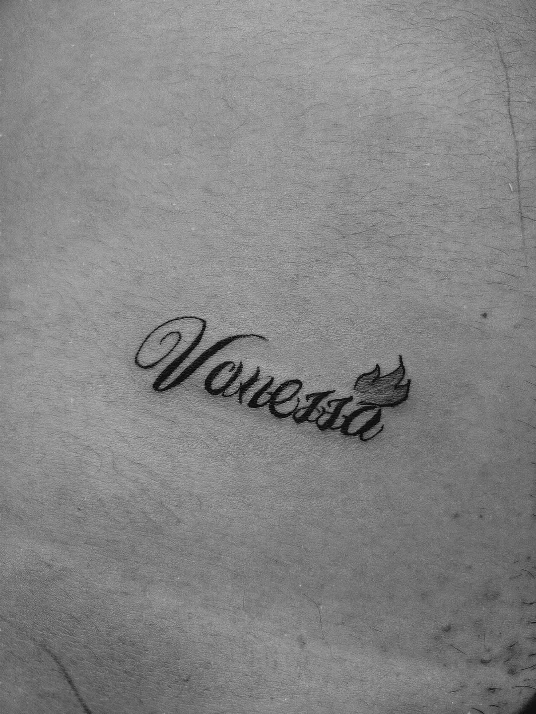 Tattoo by @too_arttoo — lettering_script, fine_line