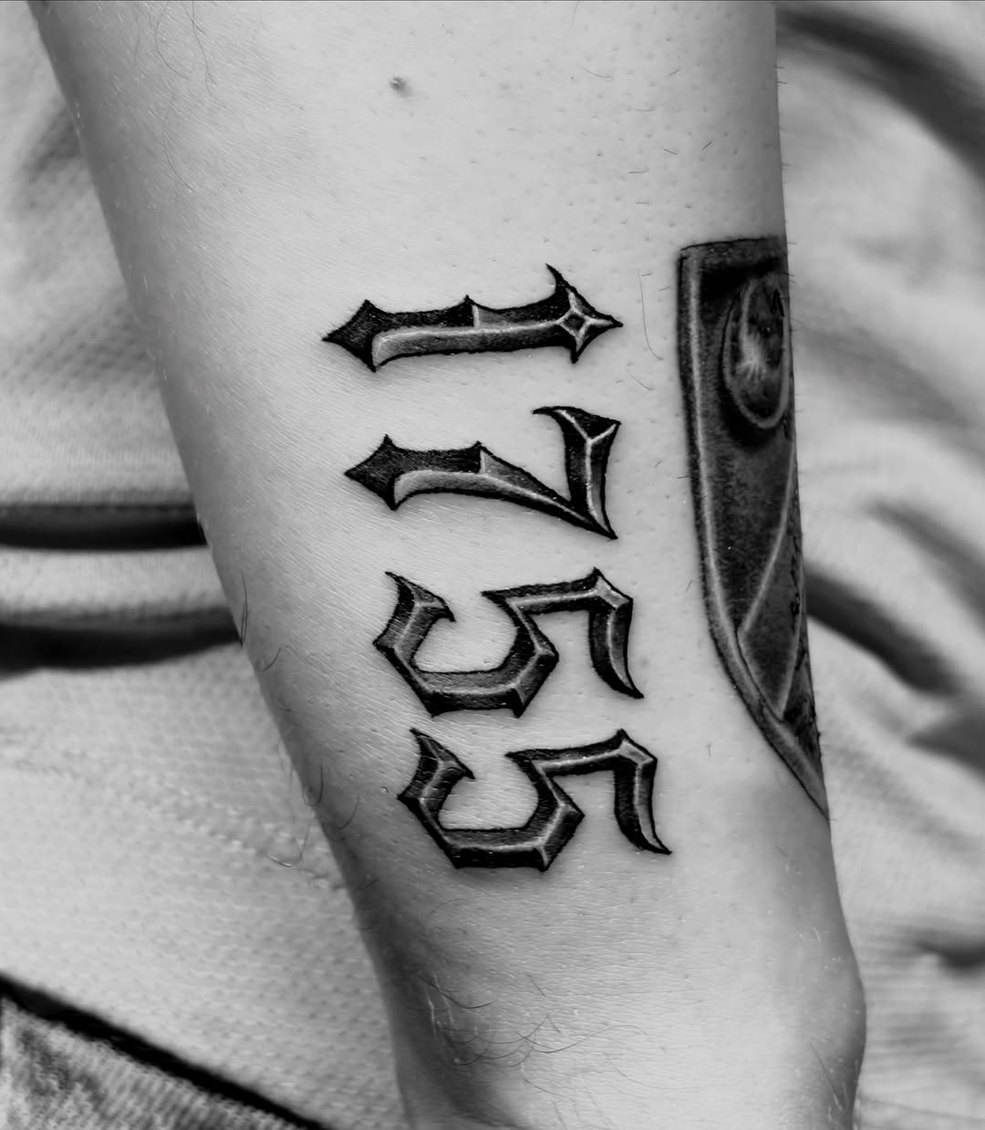 Tattoo by @alexmoska_tattoo — lettering_script