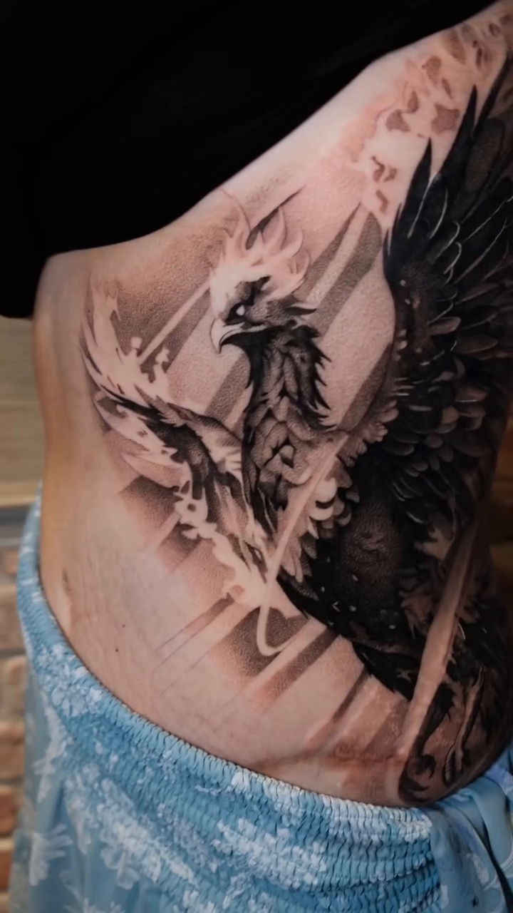 Tattoo by @anabananaink — black_and_grey, realism