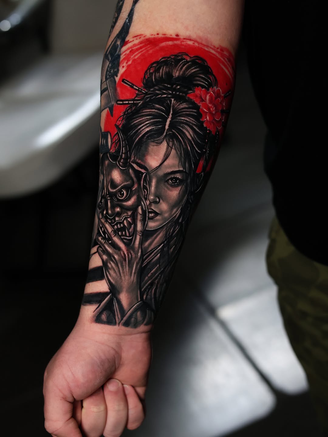 Tattoo by @bigg_pimpingg — realism, japanese_irezumi