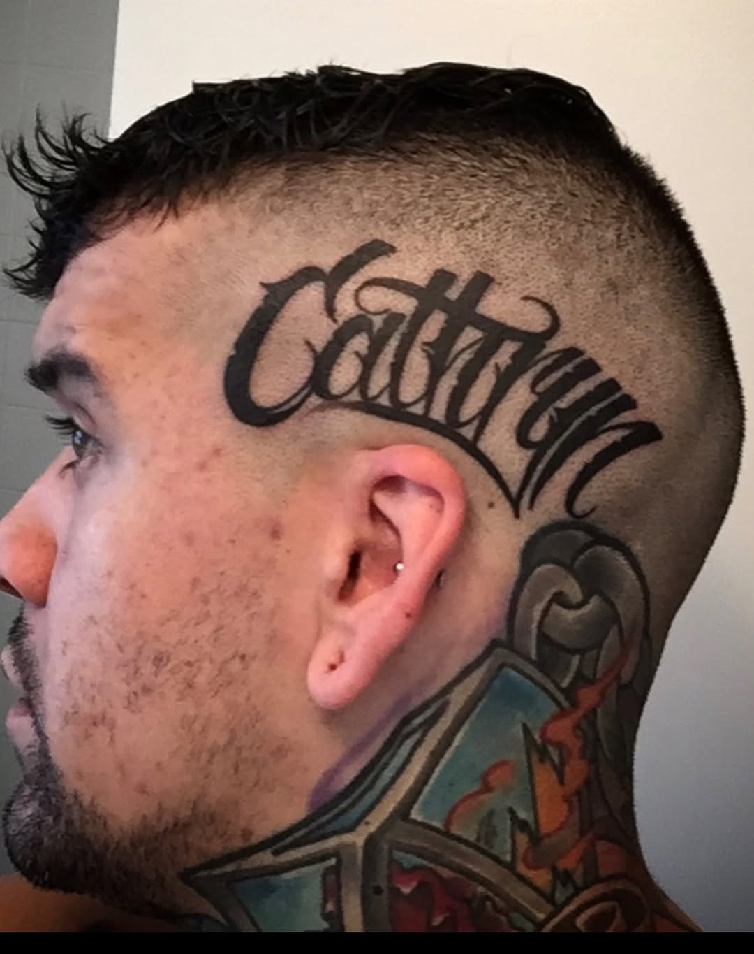 Tattoo by @jamesrhodes220 — lettering_script, chicano