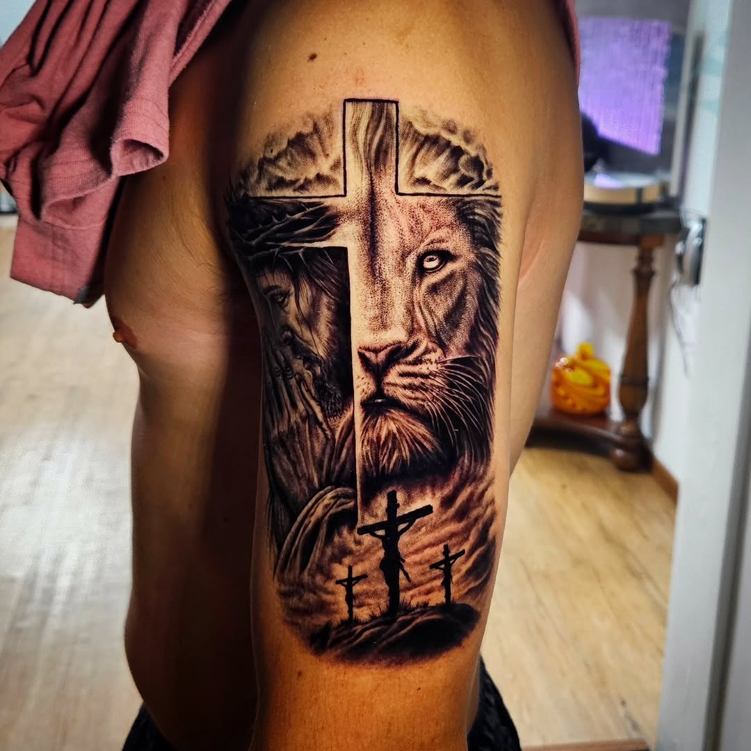 Tattoo by @isaacm_tattoos — realism, black_and_grey