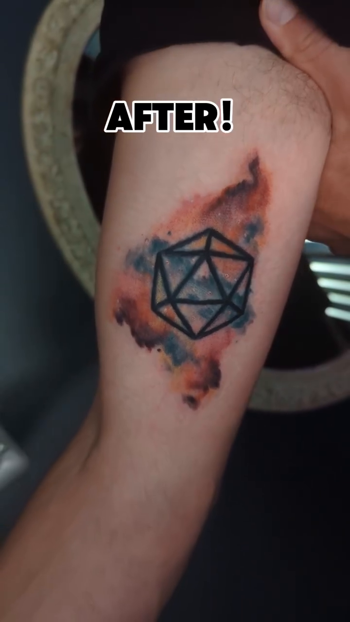 Tattoo by @narniatattoos — geometric, watercolor