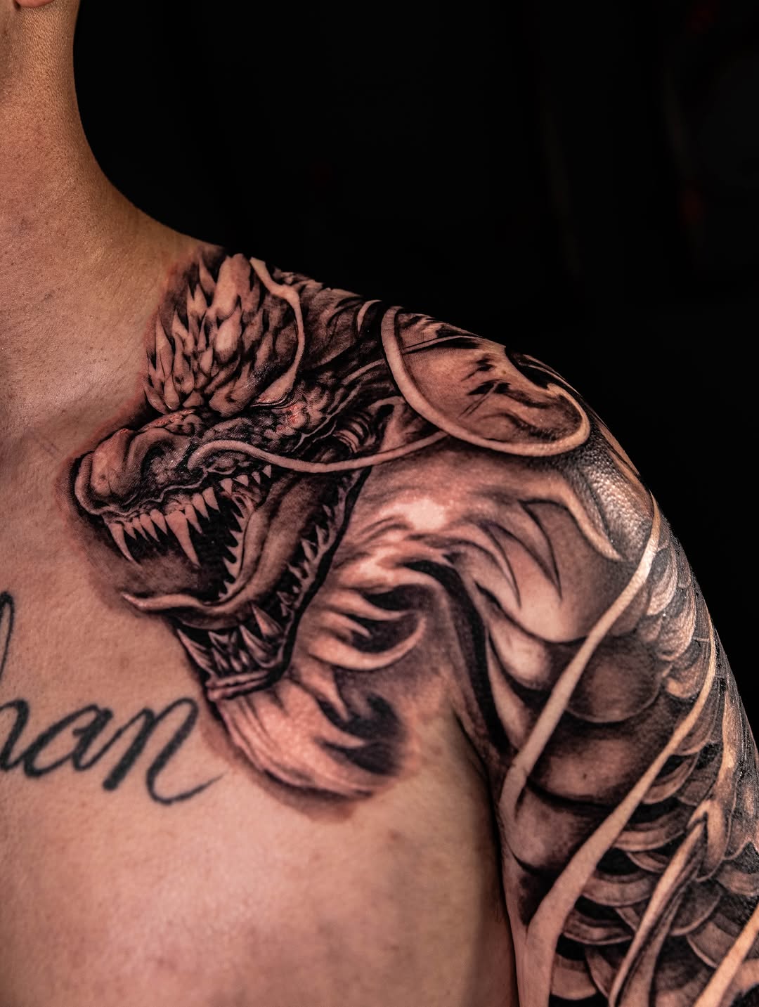 Tattoo by @1kc_laurenbeee β japanese_irezumi, black_and_grey