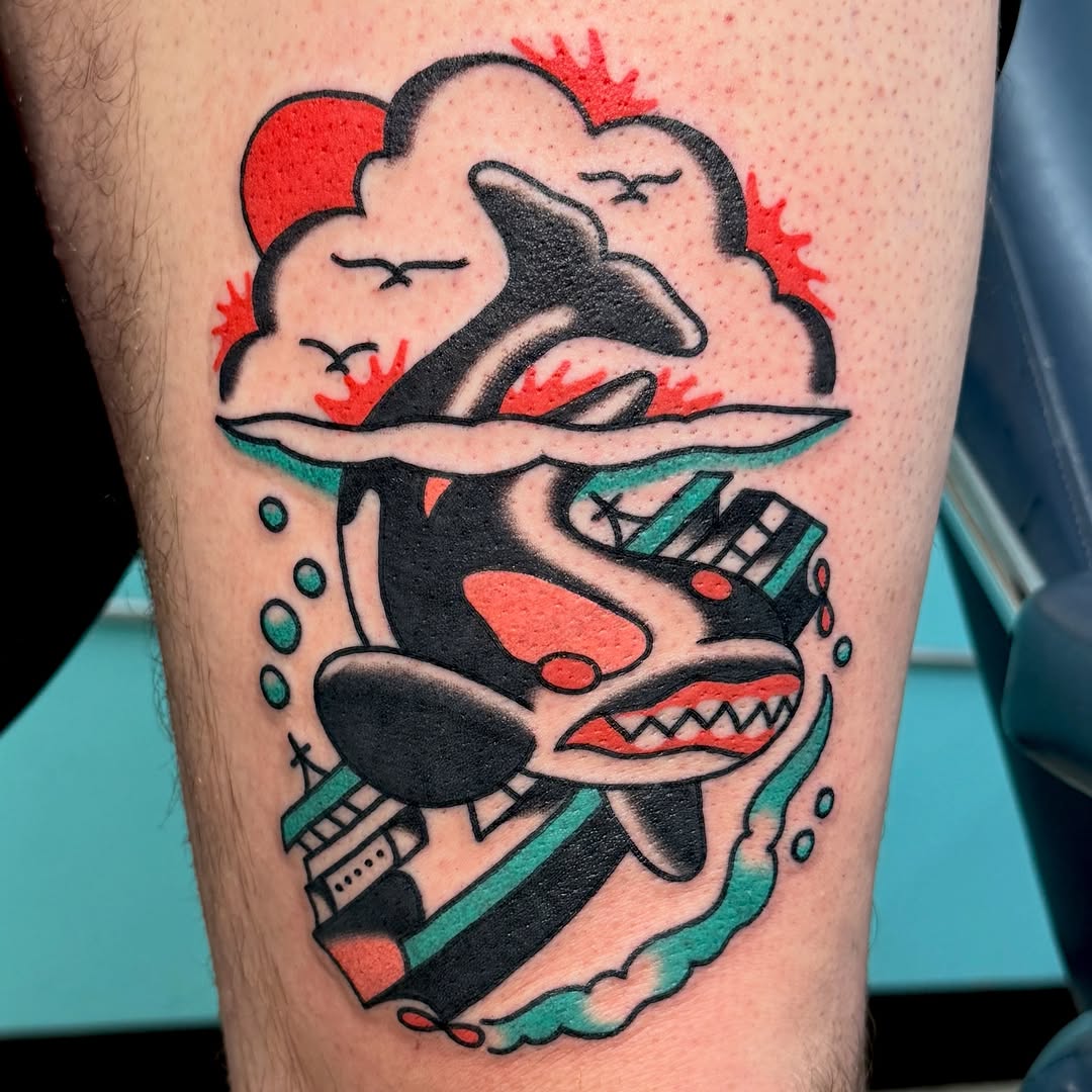 Tattoo by @sawblade_sunken_ship — american_traditional, illustrative