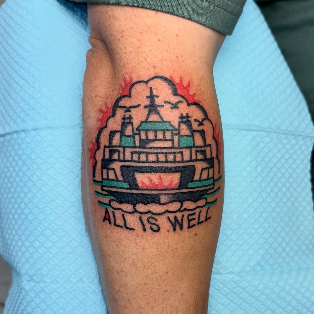 Tattoo by @sawblade_sunken_ship — american_traditional