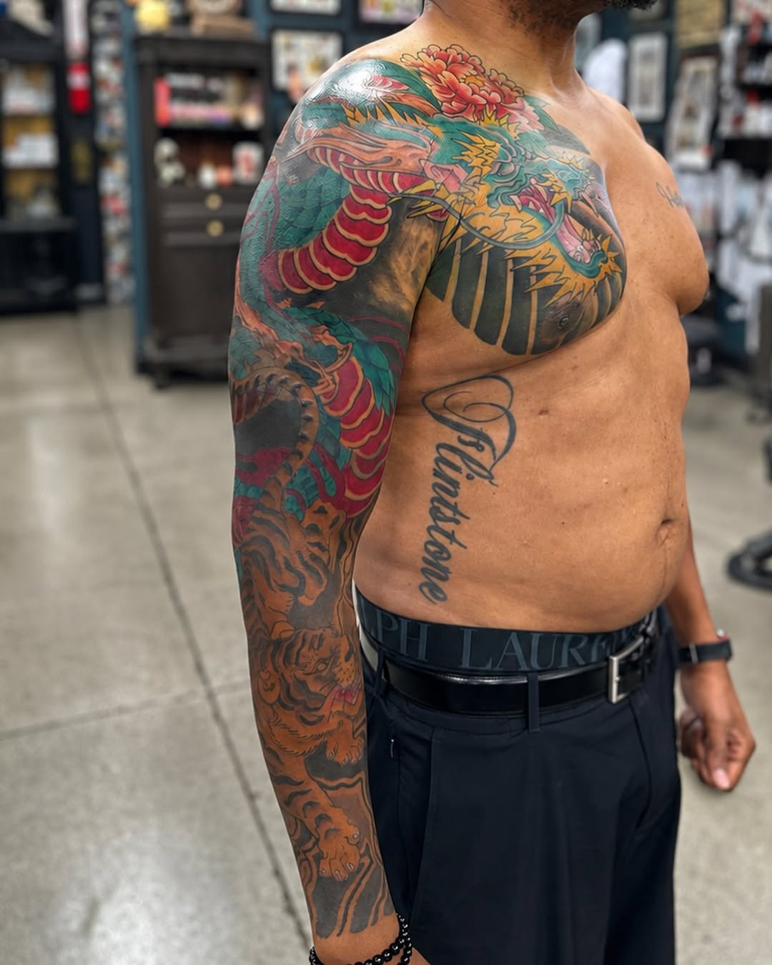Tattoo by @shawn_tattoo — japanese_irezumi, black_and_grey