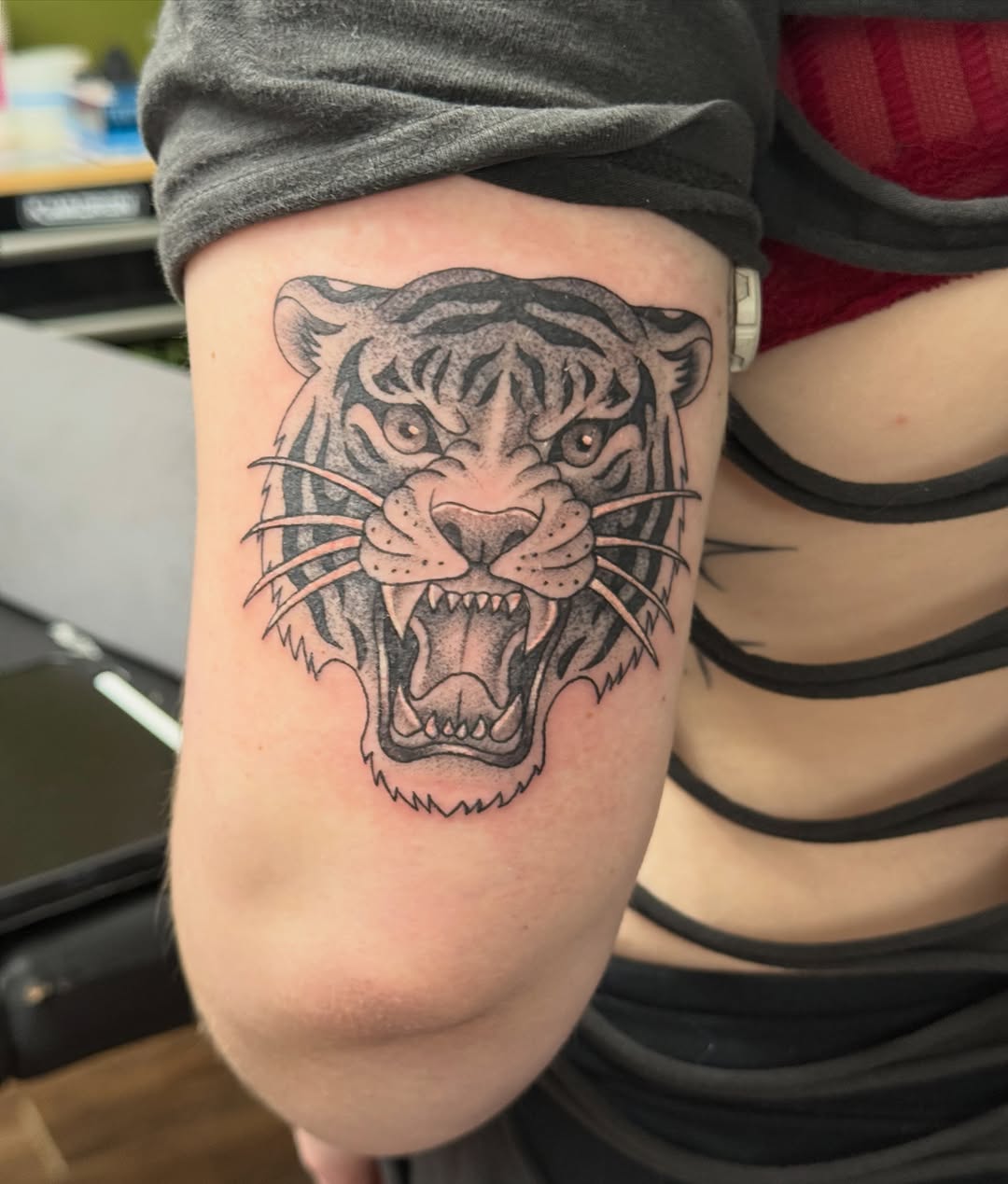 Tattoo by @catastrophepoke — black_and_grey, realism