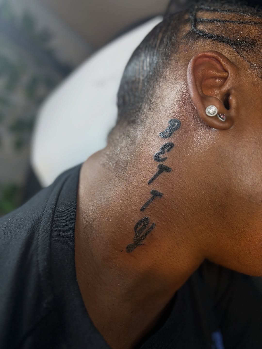 Tattoo by @_the876kid_ โ lettering_script, blackwork