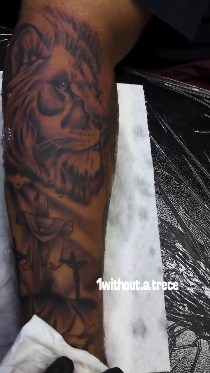 Tattoo by @1without.a.trece — black_and_grey, realism