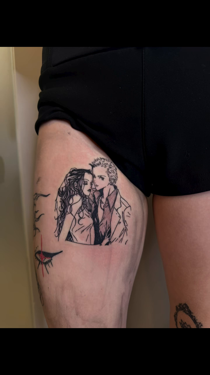Tattoo by @myoddtattoos β illustrative, black_and_grey