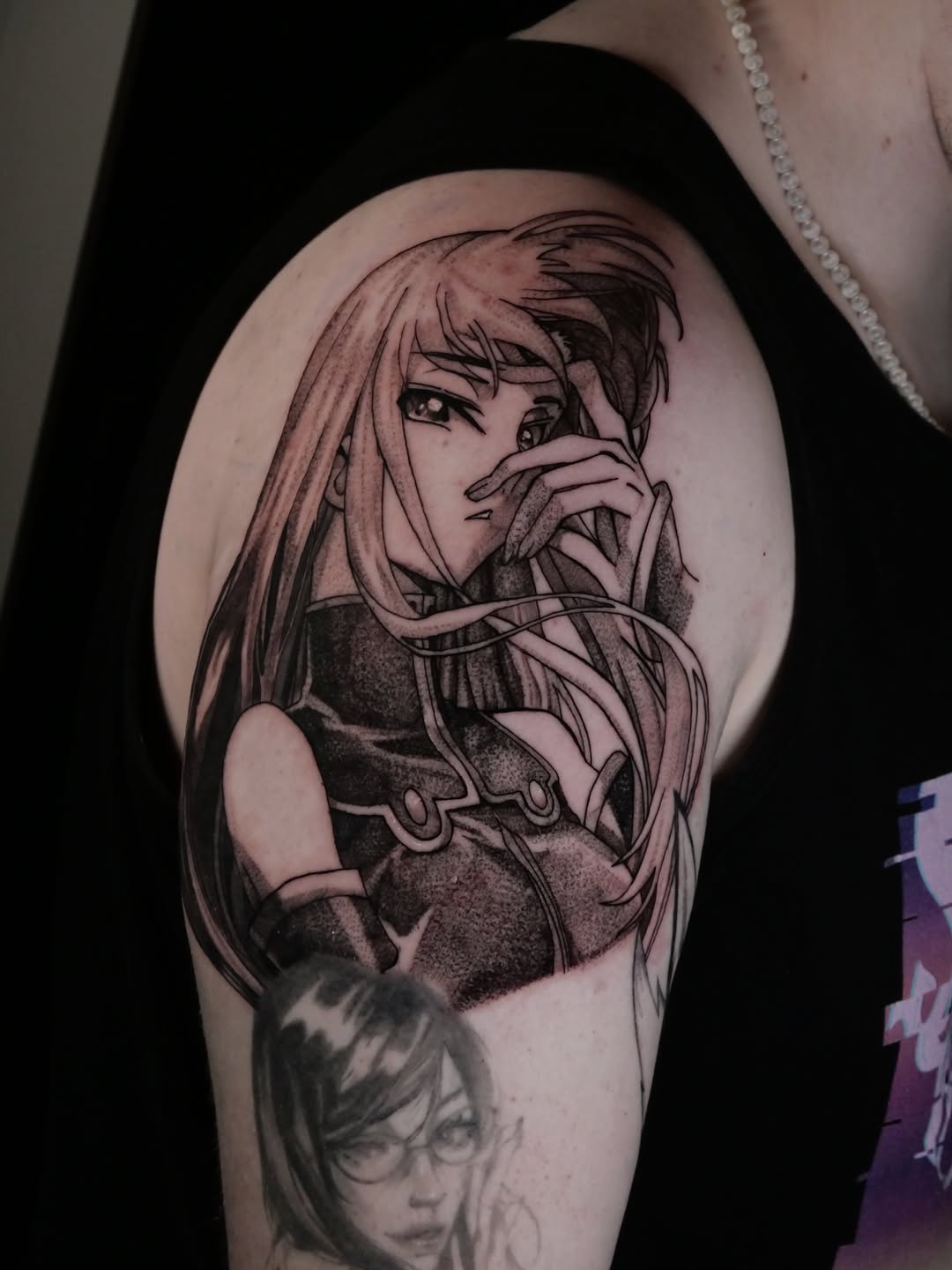 Tattoo by @eclipsedscarletart โ anime, illustrative