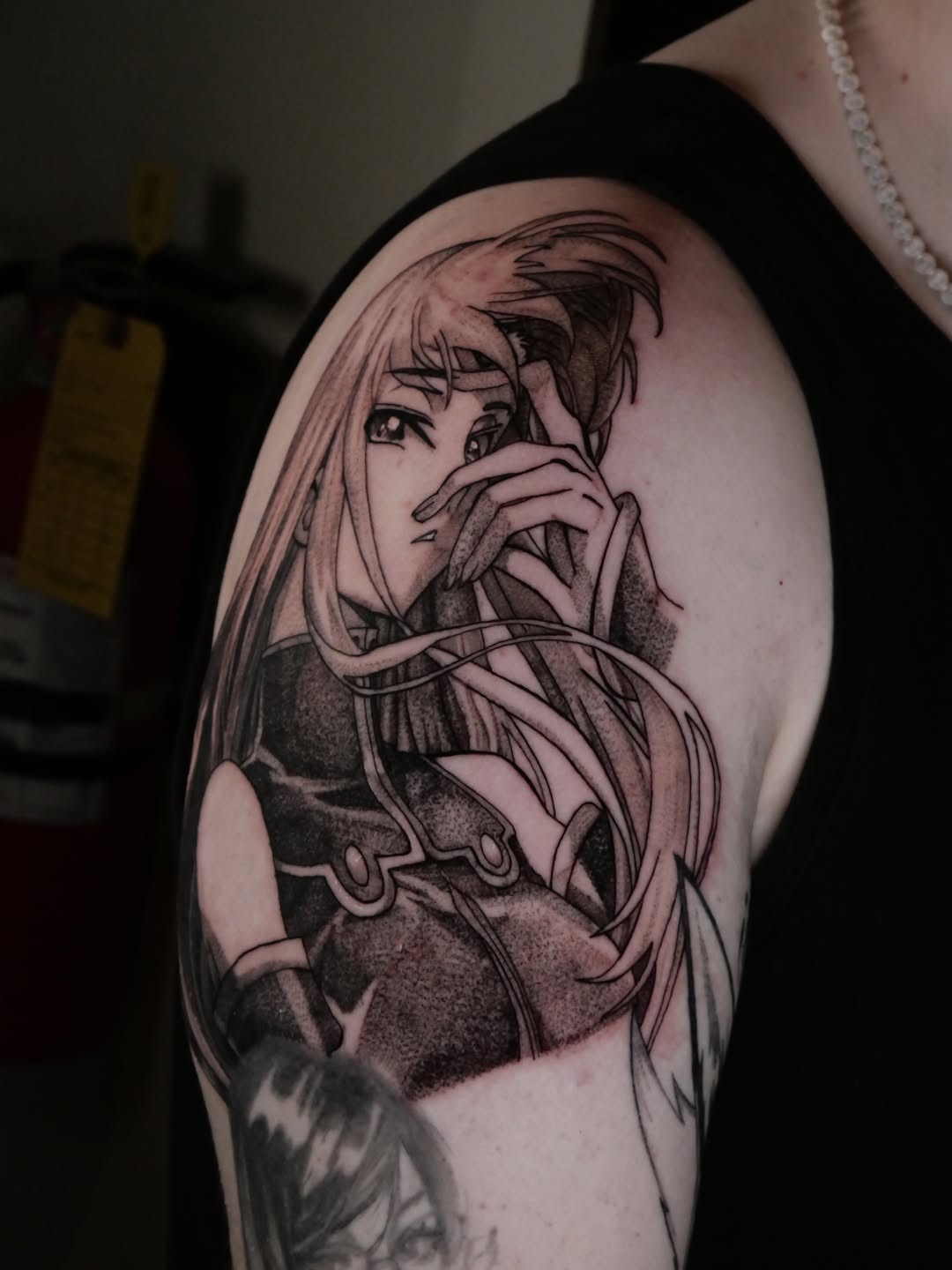 Tattoo by @eclipsedscarletart โ anime, illustrative